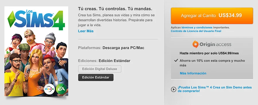 Los Sims 4: Edición Estándar