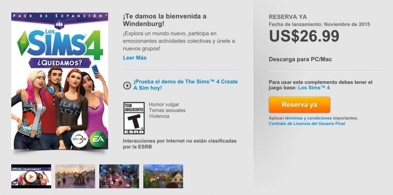 Ya puedes reservar Los Sims 4 ¿Quedamos? Pack de expansión