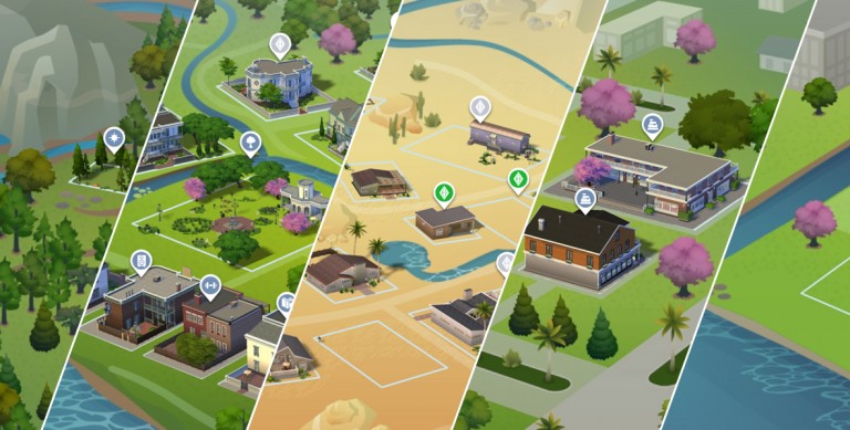 Estos fueron lo cambios de interfaz en los mapas de Los Sims 4