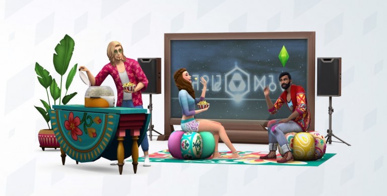 Nuevo render de Los Sims 4 Noche de cine