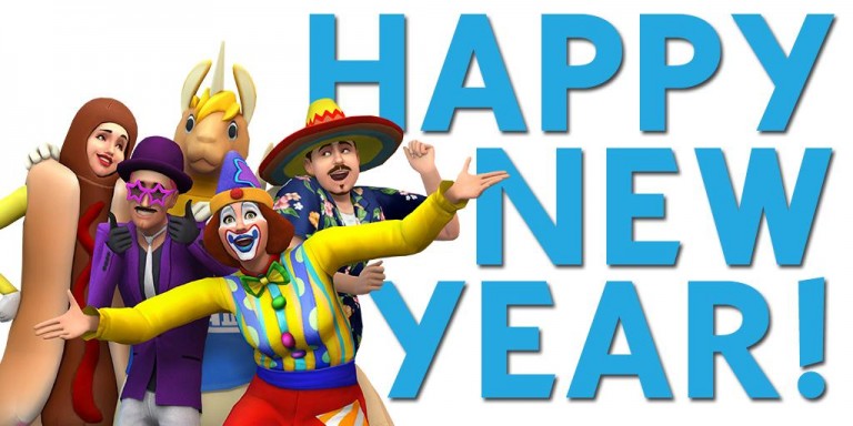 El estudio de Los Sims nos desean Un Feliz Año Nuevo