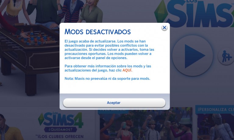 Los Sims 4: Los mods y las actualizaciones del juego
