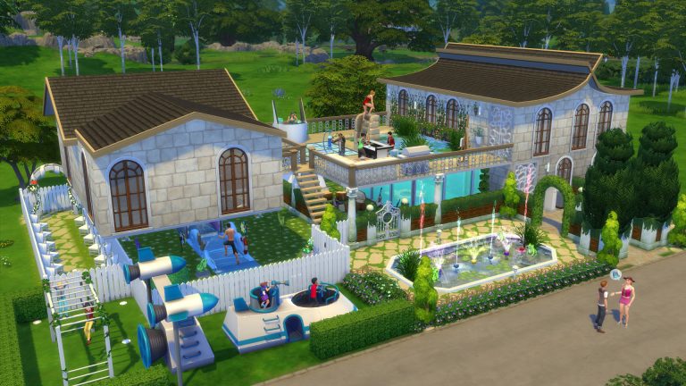 5 solares asombrosos que la comunidad a hecho con Los Sims 4 Diversión en el Patio