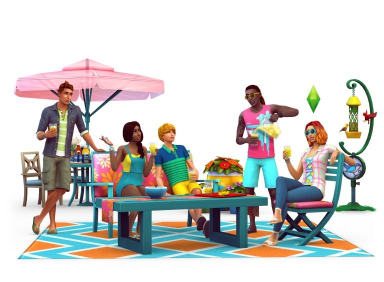 Render oficial de Los Sims 4 Diversión en el Patio Pack de Accesorios