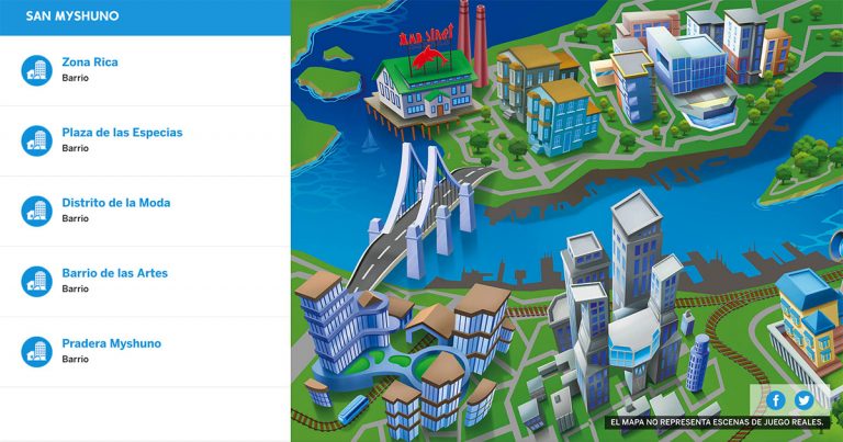 Mapa interactivo de San Myshuno de Los Sims™ 4 Urbanitas