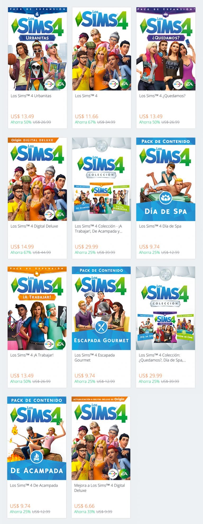 Descuentos de Navidad en Origin y Los Sims 4