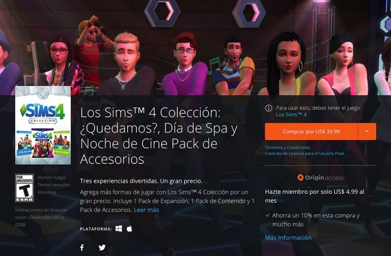 Los Sims™ 4 Colección: ¿Quedamos?, Día de Spa y Noche de Cine Pack de Accesorios