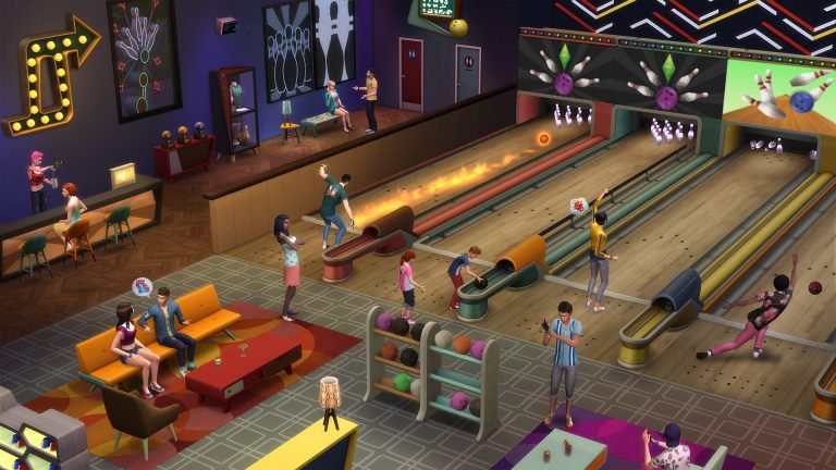 3 imágenes oficiales de Los Sims 4 Noche de Bolos Pack de Accesorios