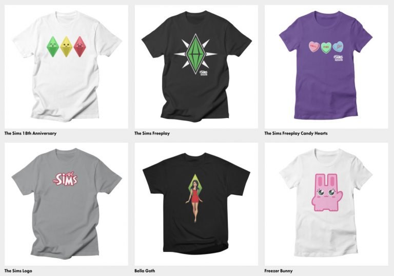 Nuevos diseños de Los Sims llegaron a Threadless