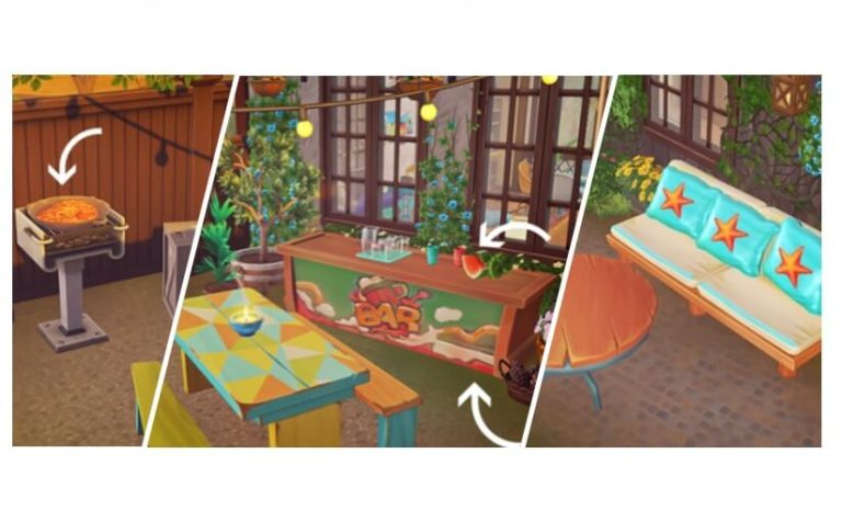 CC: Conjunto de muebles de exterior muy coloridos creado por Josie