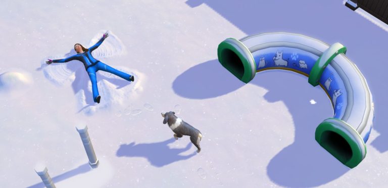 Un ángel de nieve, fotografía por @SimGuruEmory