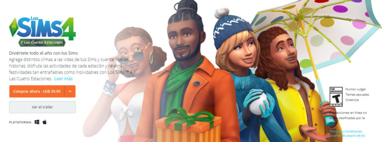 Los Sims 4 y Las Cuatro Estaciones ya está disponible en Origin
