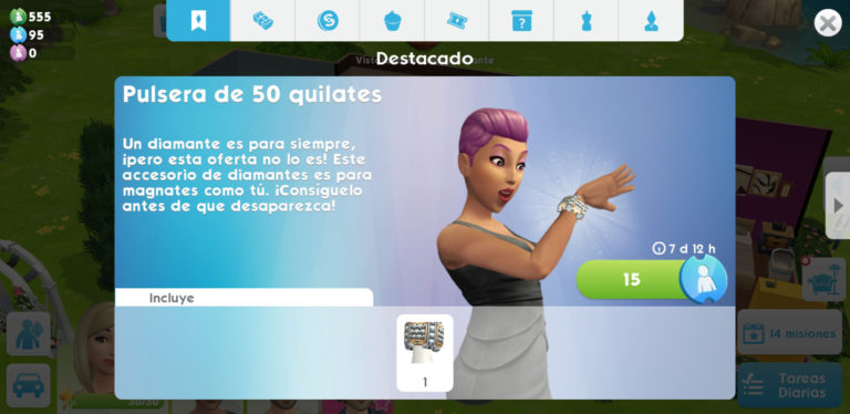 Nueva colección temporal de moda de diamantes en Los Sims Móvil