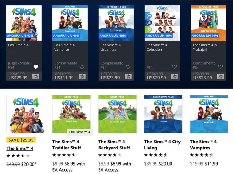 ¡Los Sims 4 para consolas y algunos packs están con descuento!