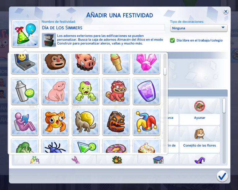 Mod: Nuevos iconos para tus eventos