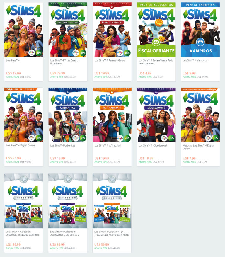 Ahorra hasta un 50 % en Los Sims 4