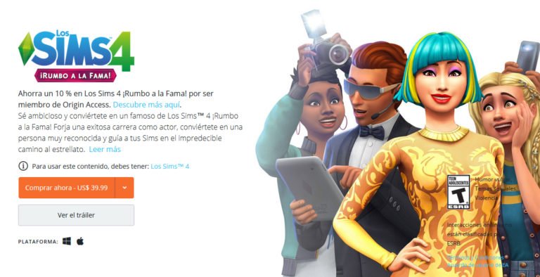 Los Sims 4 ¡Rumbo a la Fama! ya está disponible en Origin
