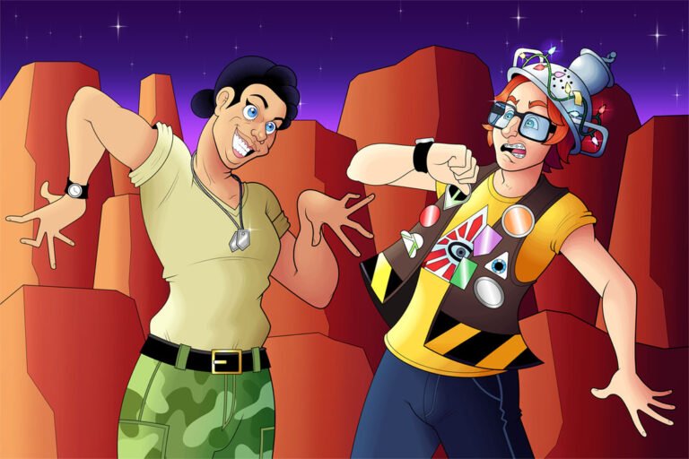 FanArt: Erwin y Jess de StrangerVille por @Owenoak95