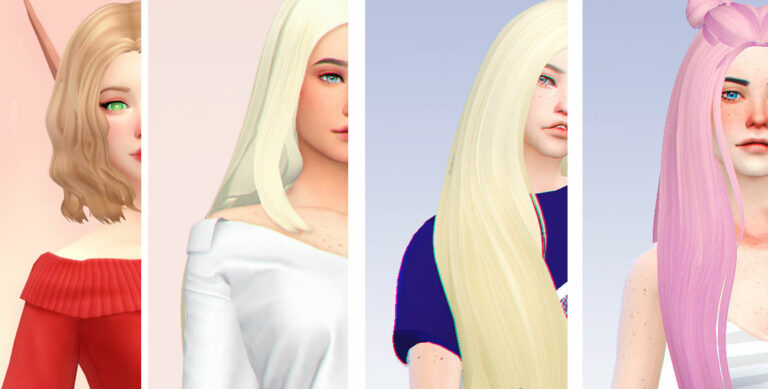 CC: Cabellos Alpha re-texturizados para ser Maxis Match