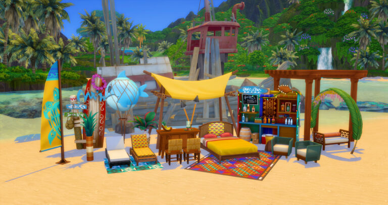 Vistazo general al Modo Comprar de Los Sims 4 Vida Isleña Pack de Expansión