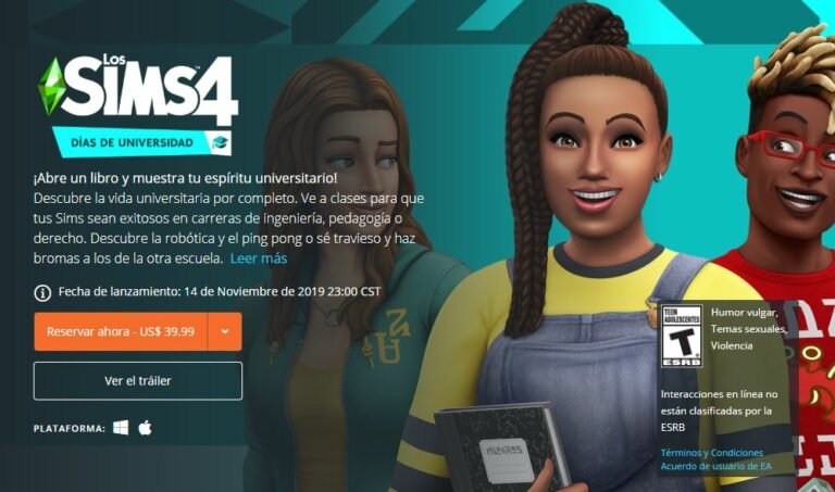 Ya puedes reservar Los Sims 4 Días de Universidad Pack de Expansión