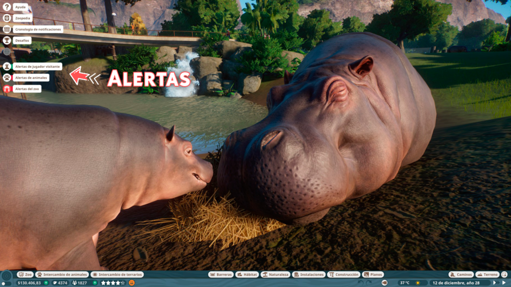 Planet Zoo menu lateral