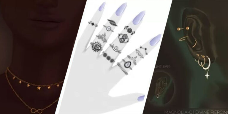 CC: ¡Aretes, collares y anillos para tus sims!