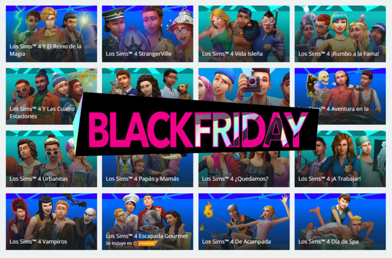 Oferta de Black Friday: Hasta 75% de descuento en packs de Los Sims 4 para PC/MAC