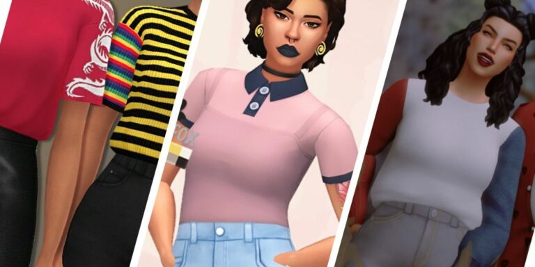 CC: Tops modernos y coloridos para tus Sims
