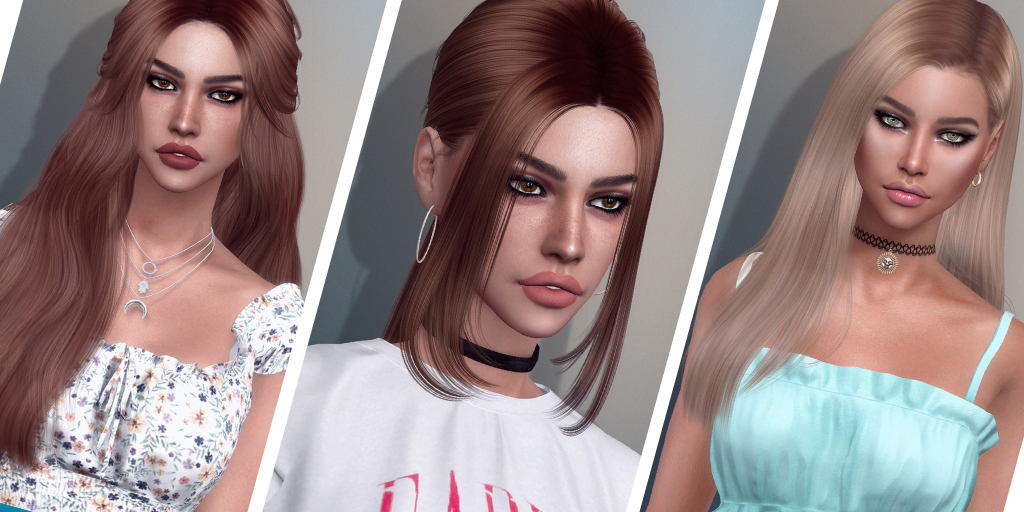 Lana CC Finds  bethsims4love So I went on a recoloring spree  Sims  hair Sims Mint hair