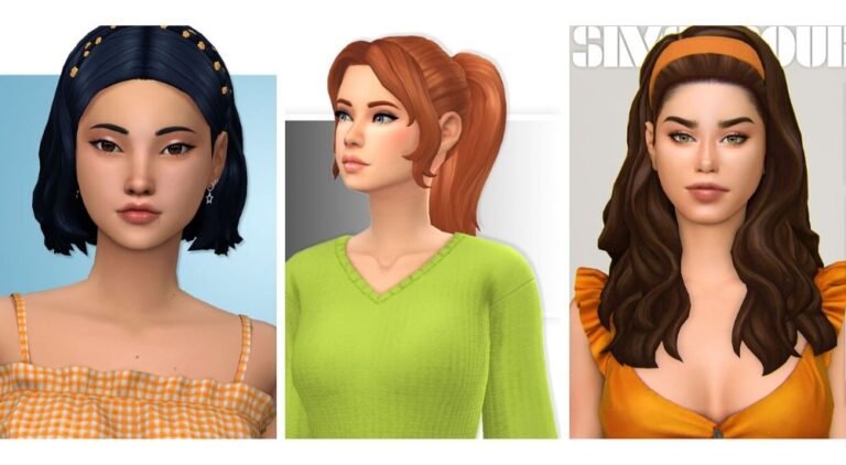 CC: Cabellos Maxis Match para chicas de Los Sims 4