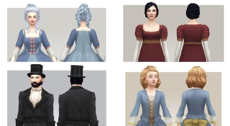 CC: Ropa de época para Los Sims 4
