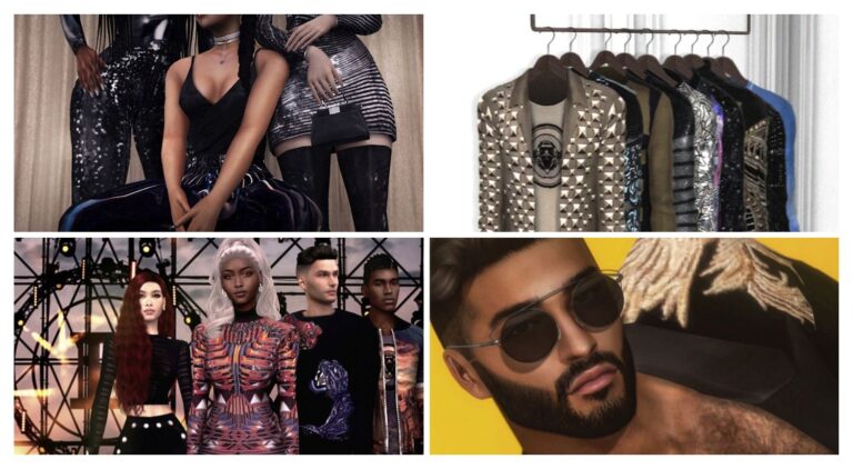 CC: Les presentamos la marca BALMAIN4SIMS, ropa alpha de alta costura
