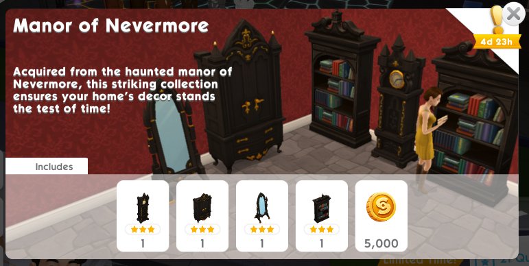 Pack de contenido de Los Sims Móvil en el mes de noviembre.