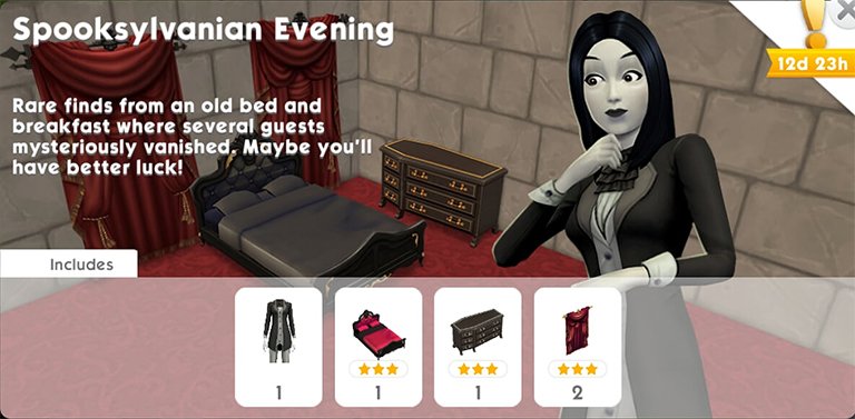 Pack de contenido de Los Sims Móvil en el mes de noviembre.