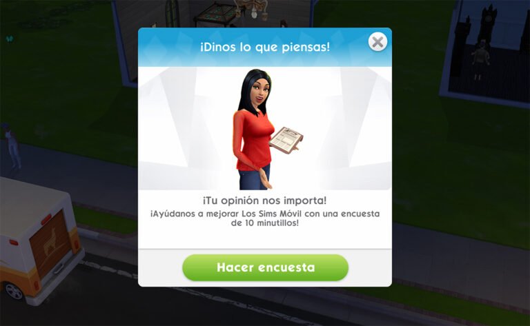 Encuesta oficial a jugadores de Los Sims Móvil