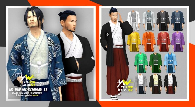 CC: Yukatas para chicos (浴衣) en Los Sims 4