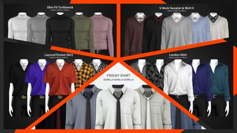 Ropa clásica y con estilo para Los  Sims 4 por Gorilla
