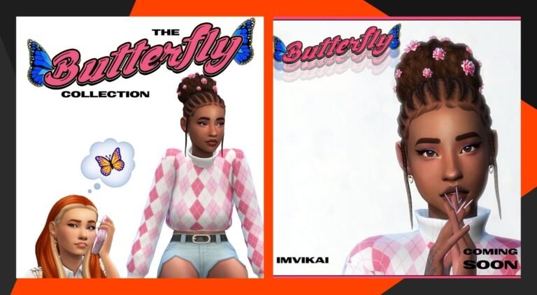 CC: The Butterfly Collection por ImVikai en Los Sims 4