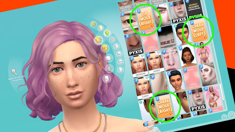 Cómo organizar tu CC de Detalles de Piel y Tatuajes en el CUS de Los Sims 4
