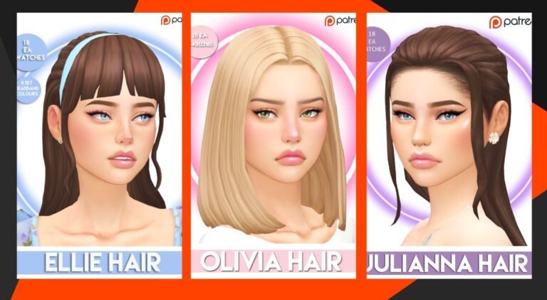 CC: Cabellos nuevos por Lady Simmer en Los Sims 4