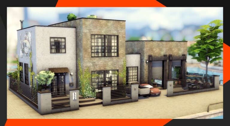 Solar: Casa industrial para Los Sims 4