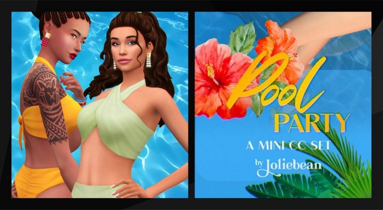 Pool Party mini set para Los Sims 4