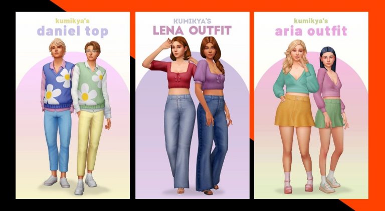 CC casual de Kumikya para Los Sims 4