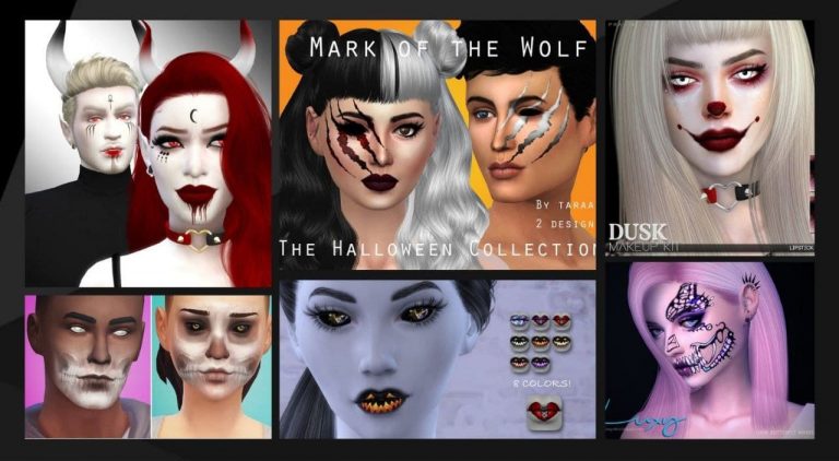 CC: Maquillaje de Halloween para Los Sims 4