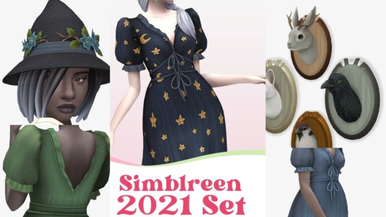 CC: Simblreen 2021 Collection de ropa para chicas brujas para Los Sims 4