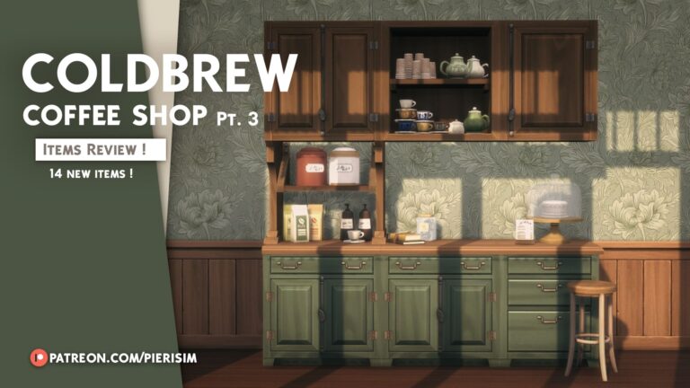 CC: Coffee Shop por Pierisims para Los Sims 4