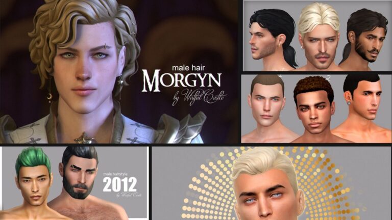 CC: 5 cabellos para hombres Maxis Match para Los Sims 4