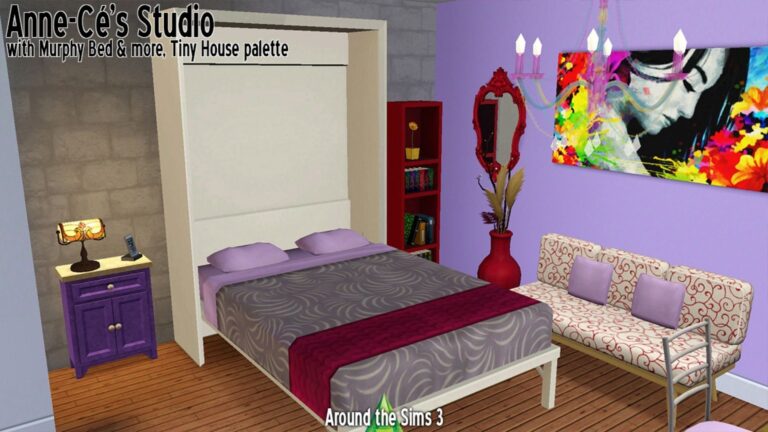 CC: “Anne-Cé’s Studio” hogares pequeños y acogedores en Los Sims 3