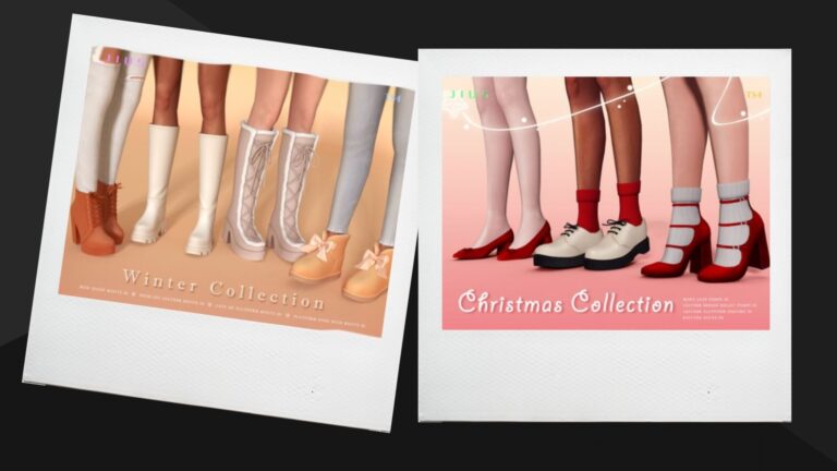 CC: Recopilación de zapatos de invierno por Jius-sims para los Sims 4